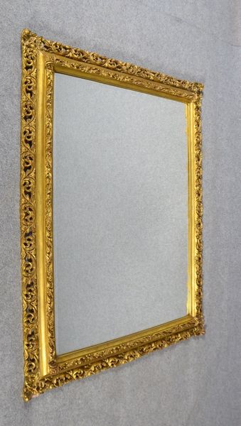Prunkspiegel, alt, fac. Spiegelglas, durchbrochener Rahmen; Maße 149 x 118 cm