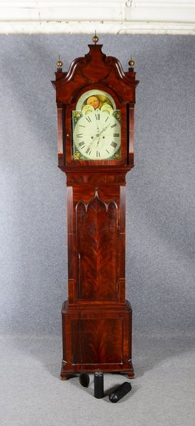 Standuhr (J. Lupton/Altricham), Mahagoni-Geh., mit Mondphase; Höhe ca. 255 cm