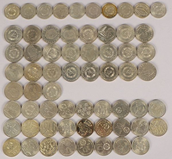 Sammler-Münzlot (DDR): 27x 20 Mark, 25x 10 Mark, und 10x 5 Mark