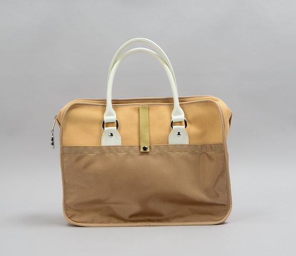 Comme des Garcons-Handtasche, Leder/Wolle und Synthetik, gepfl.; Maße 30 x 40 cm
