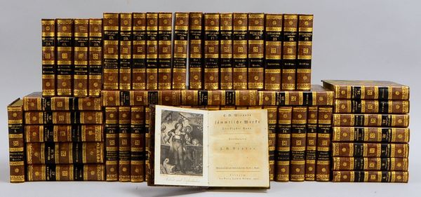 Wieland-Gesamtausg. 1824 - 1828, 51 Bd., orig. Taschenausgabe, mit Goldprägung