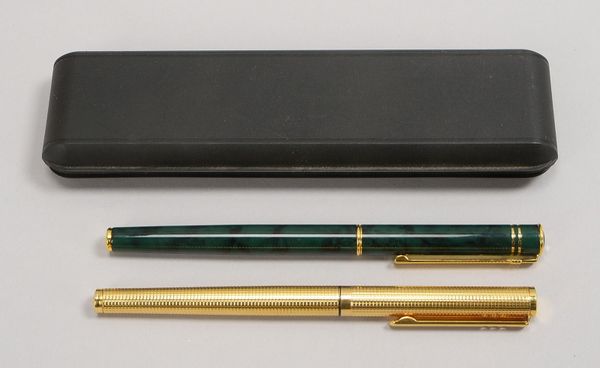 2 Sammler-Schreibgeräte, Füllfederhalter: Iridium Point/Diplomat - mit Etui