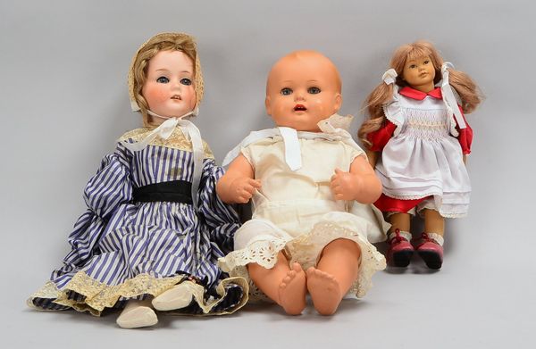 3 Puppen: 1x Keramikkopf/Schlafaugen, 1x Schildkröt 45/Gliederkörper, 1x Heidi Ott