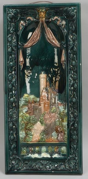 Teichert-Werke/Meissen, Ofenkachel, Steinzeug glasiert, mit figürl. Reliefdekor