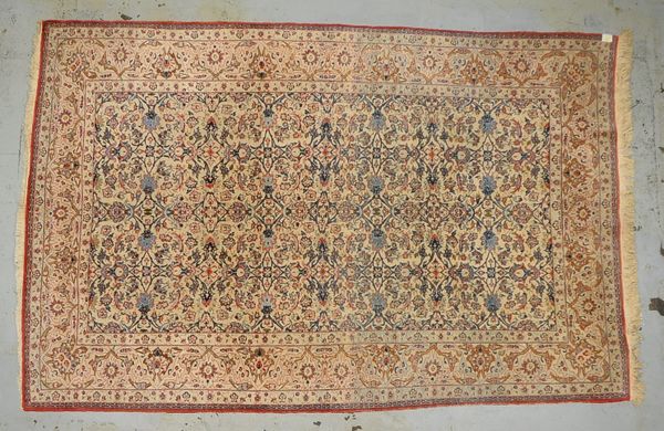 Nain-Tudesk, feine Knüpfung, gleichmäßig dünn; Maße 292 x 185 cm