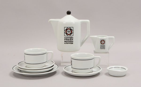 Königlich Tettau, Gastronomie-/Hotelporzellan (1930er Jahre), 'Kaffee Hag', umfassend Zuckeschälchen