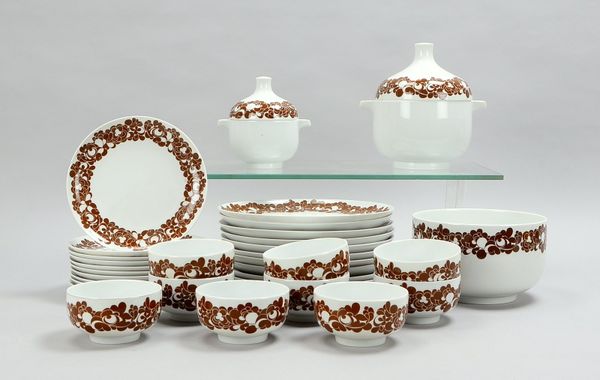 Rosenthal/Studio Line, Speiseservice, umfassend: 10x Speiseteller, 9x Suppentassen mit 9x Untertasse