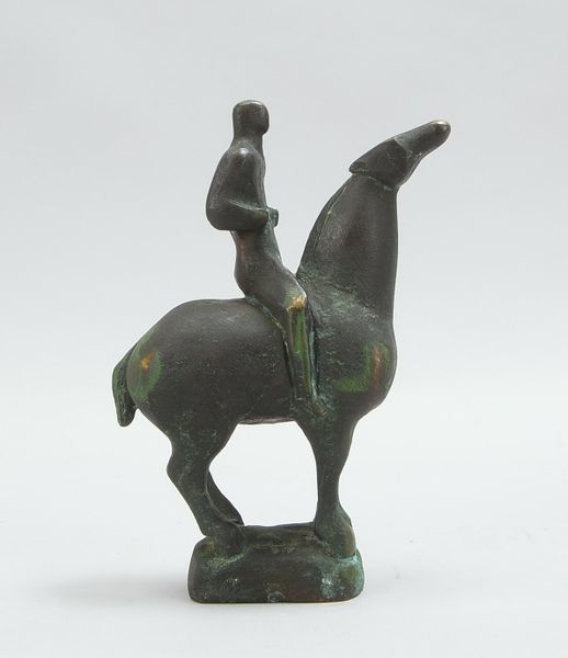 Surovtsev, Vladimir (*1951 Moskau, zeitgenössischer russischer Bildhauer), Bronzefigur - hier wohl N