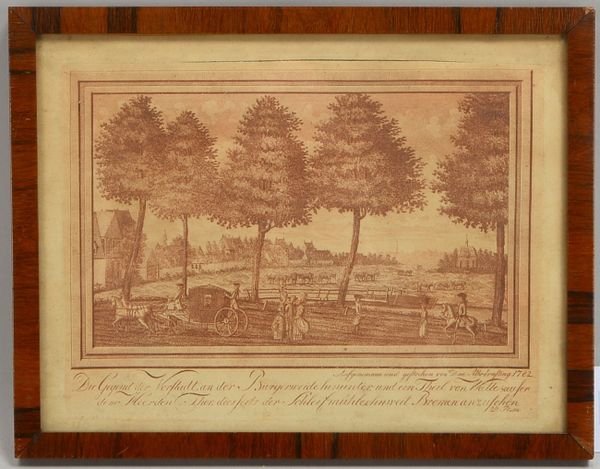 Ernsting, Daniel Albrecht (1749 - 1820 Bremen), 'Alte Ansicht Bremens', Kupferstich, unten rechts si