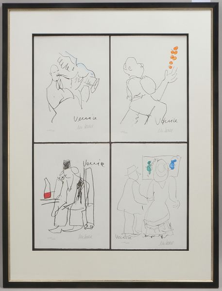 Müller-Stahl, Armin (*1930 Tilsit), kleines Grafikkonvolut, 4 Lithografien, 'Venice', Blätter jeweil
