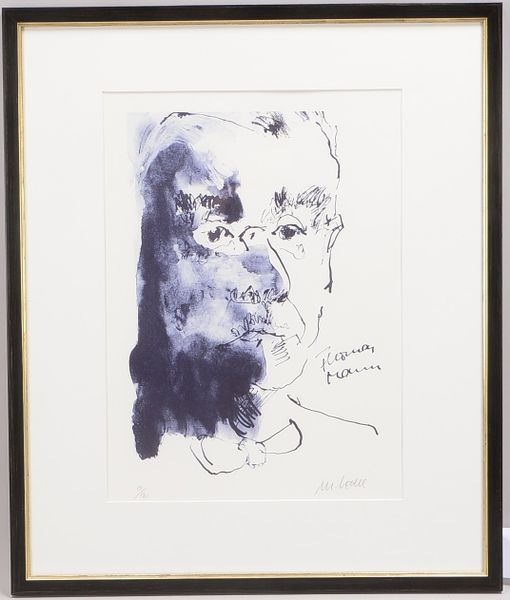 Mueller-Stahl, Armin (*1930 Tilsit), 'Thomas Mann', Lithografie, Auflage-Nr. '15/120', unten rechts