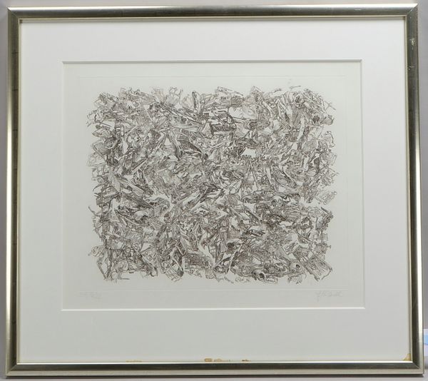 Rauch, Hans Georg (1939 Berlin - 1993 Worpswede), 'Autoschrottplatz', Radierung, Auflage-Nr. '16/20'