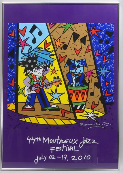 Britto, Romero (*1963 Recife, zeitgenössischer brasilianischer Neo-Pop-Künstler), '44th Montreux Jaz