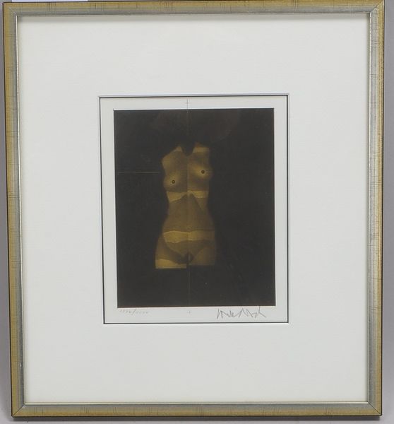 Wunderlich, Paul (1927 - 2010), 'Goldener Torso, Farblithografie, Auflage-Nr. '1.372 - 10.000', unte