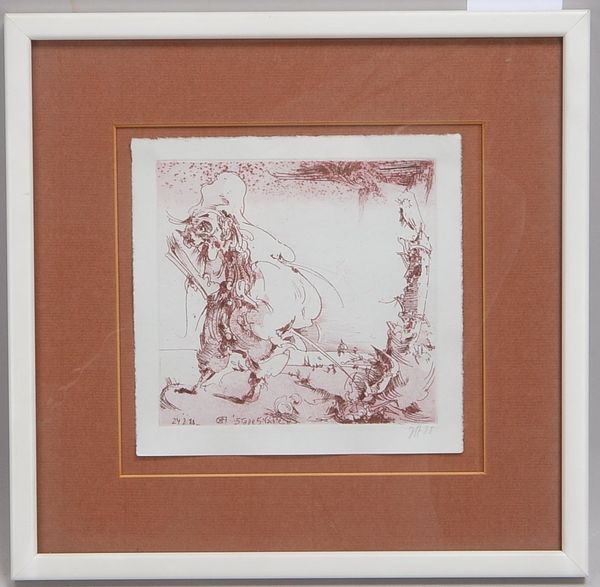 Janssen, Horst (1929 - 1995 Hamburg), '5 Tage 5 Nächte', Radierung, unten rechts bleimonogrammiert u