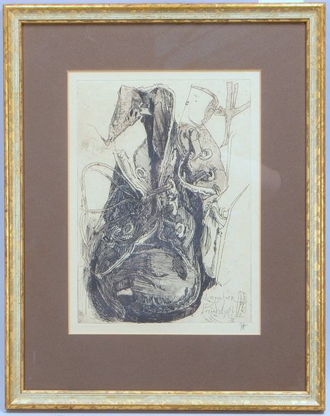 Janssen, Horst (1929 - 1995 Hamburg), 'Schuh', Radierung, in der Platte bezeichnet 'Langenhorn Freu