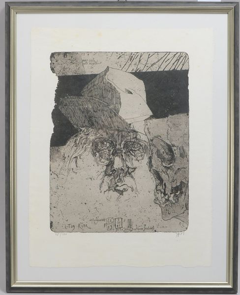 Janssen, Horst (1929 - 1995 Hamburg), 'Mors certa hora incerta, weitergemacht', Radierung auf Bütten