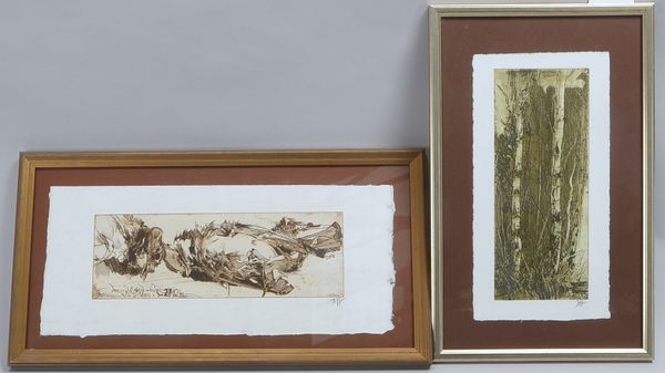 Janssen, Horst (1929 - 1995 Hamburg), 2 Radierungen auf Bütten, jeweils unten rechts bleimonogrammie