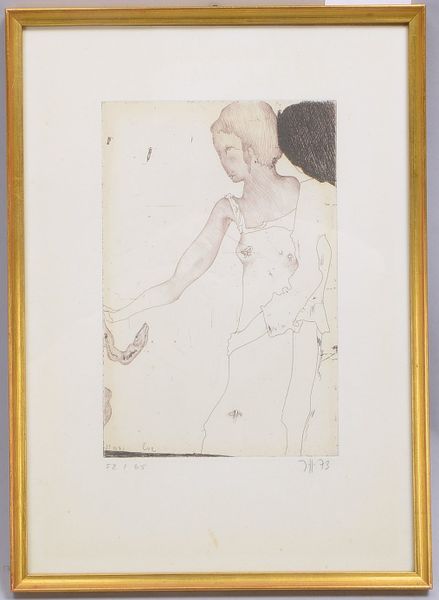 Janssen, Horst (1929 - 1995 Hamburg), 'Eve', Radierung in Braunschwarz auf Bütten, Auflage-Nr. '52/6