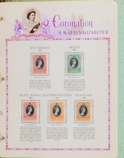 Briefmarken ('GB'), 1953: 'Krönungsmarken' British Commonwealth, postfrisch