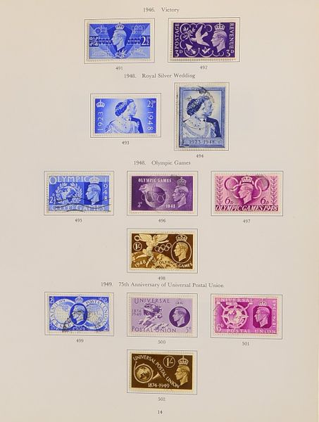 Briefmarken ('GB'), 1880 - 1974: gestempelt und ungelaufen (einige gute Pfund-Werte!)