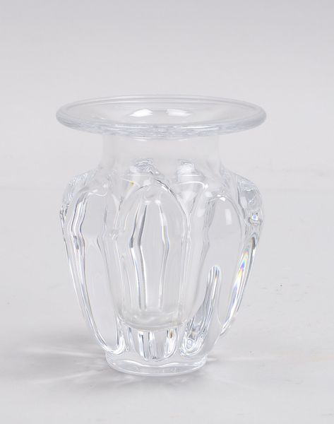 Glasvase, Frankreich, Vaune-le-Chatel, 1970, Klarglas, im Boden gemarkt; Höhe 12,5 cm