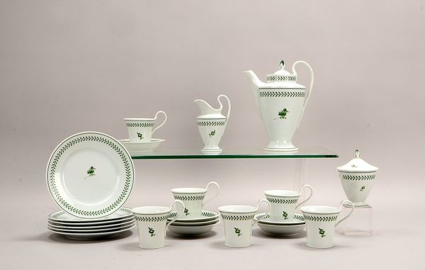 Fürstenberg, Kaffeeservice, Form 'Empire', Dekor 'Daphne', komplett für 6 Pers.