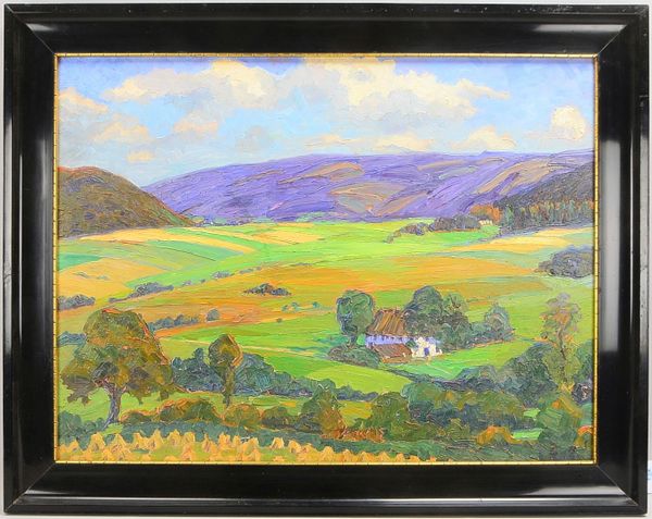 Schilling, Bertha (1879 Arnsberg - 1953 Fischerhude), 'Reblin im Sauerland' - Originaltitel, impress