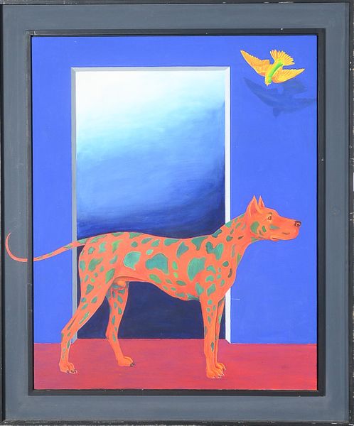 Kühn, Volker (1948 Neuenkirchen - 2023 Lilienthal), 'Radioaktiv', Acryl/Lw, auf Platte gezogen/gerah