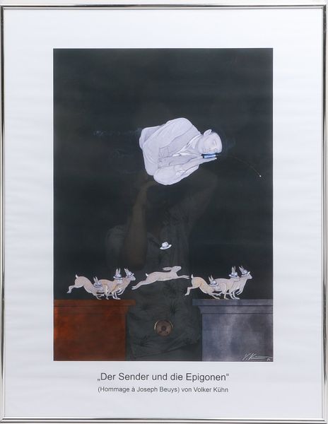 Kühn, Volker (1948 Neuenkirchen - 2023 Lilienthal), 'Der Sender und die Epigonen', Offsetdruck - Hom