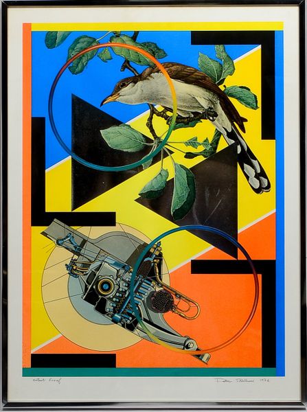 Phillips, Peter (1939 Birmingham - 2025), 'Bird and Machine', Serigrafie auf silberbeschichtetem Kar