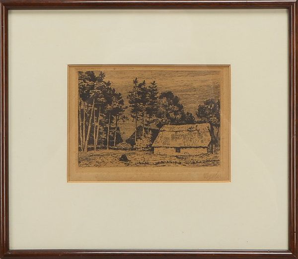 Vogeler, Heinrich (1872 Bremen - 1942 Kasachstan), 'Heidehaus', Radierung, unten rechts bleisigniert