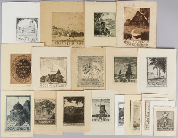 Wedepohl, Gerhard (1893 Schönebeck - 1930 Bremen), kleine Grafiksammlung, 24x Exlibris, verschiedene
