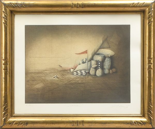 Wolfgang Zelmer (1948 München), "Stillleben" Farbradierung, unten rechts signiert und datiert 1978,