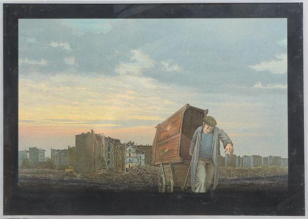 Koeppel, Matthias (1937 Hamburg -2026 Berlin), 'Sanierung', Farbsiebdruck, unten rechts bleisigniert