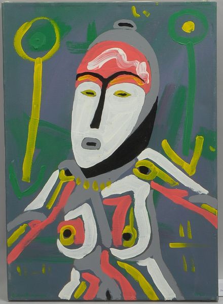 Owusu-Ankomah, K., Kaakaamotonyi - No. 3, Acryl/Leinen, sign./dat.; Maße 70 x 50 cm