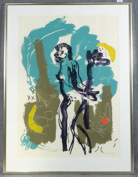 Quandt, Barbara (*1947 Berlin), 'Gefesselt', Siebdruck, Auflage-Nr. '5/30', unten rechts signiert un