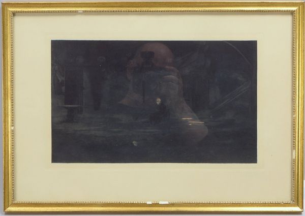 Mackensen, Fritz (1866 Greene - 1953 Worpswede), 'Im Fleet' (Blatt aus de Mappe, 'Aus Worpswede'), A