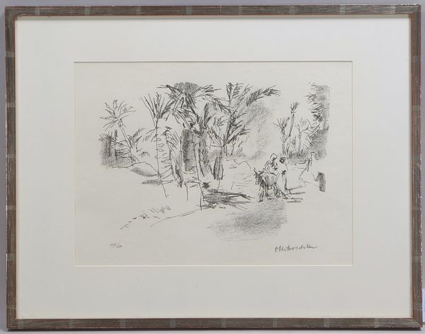 Kokoschka, Oskar (1886 Pöchlarn - 1980 Villeneuve), 'Im Palmenwald', Lithografie (aus der Serie 'Mar