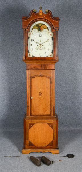 Standuhr (Robert Williams, Wrexham/England, um 1800), 8-Tage-Ankerwerk, Geh- und Schlagwerk mit Stun