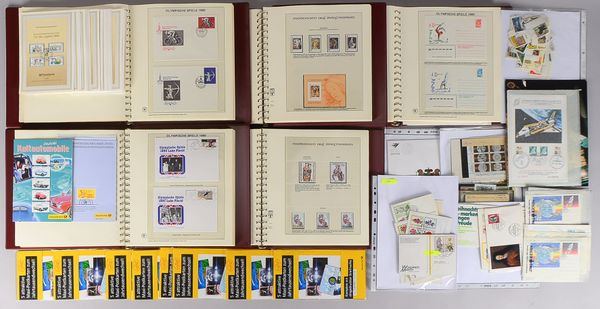 Briefmarkensammlung, 'Olympische Spiele 1980', 3x interessante Alben - fast alle Ausgaben vorhanden