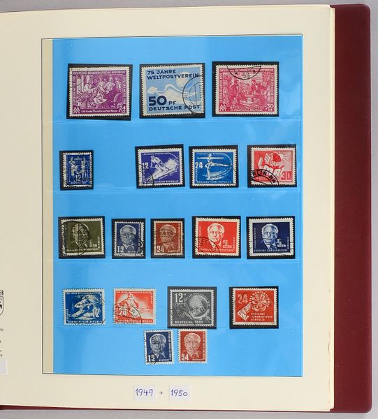 Briefmarkensammlung ('DDR', 1948 - 1962): in postfrischer Erhaltung, gestempelt