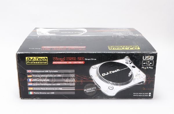 Plattenspieler, DJ 'Tech Vinyl USB 20', Direktionanstrieb/handsteuerbar, mit USB-Ausgang für Aufnahm