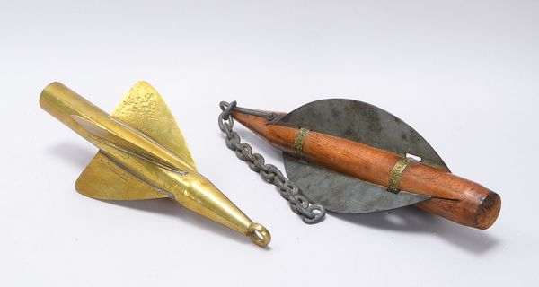 2 maritime Schlepplogs, Ausführungen aus Holz, Blech und Messing, jeweils bezeichnet: 1x Reynolds Pa