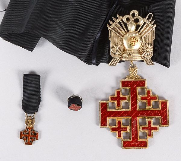 'Orden vom heiligen Grab', Kommandeurkreuz für Militär, Vatikan, 'Heiliger Stuhl', Silber vergoldet,