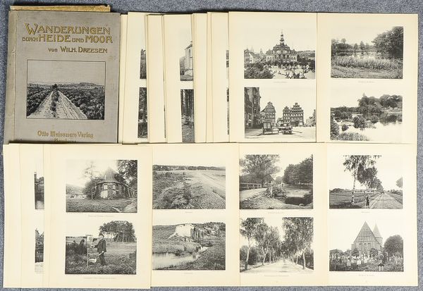 'Wanderung durch Heide und Moor', Mappenwerk von Wilhelm Dreesen, 1904 im Otto Meißner Verlag aus Ha