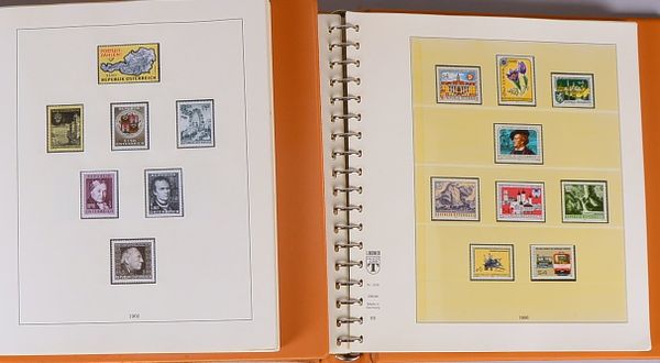 Briefmarken ('Österreich'), 1945 - 1992: mit Flugpost-Marken und Wiener Aushilfsausg.